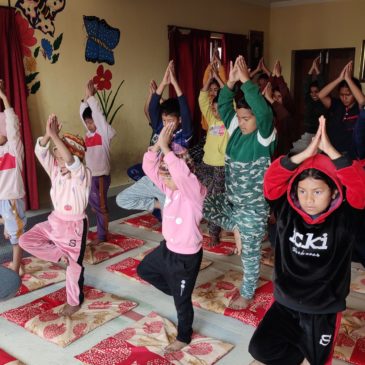 Séance de yoga