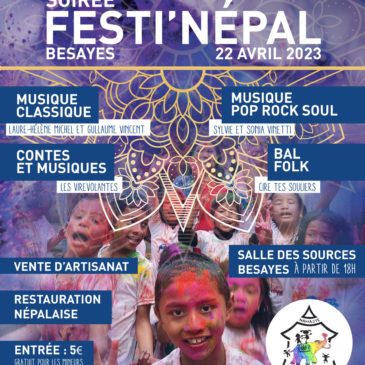 Soirée de soutien « Festi’Népal » le 22 avril 2023 à Besayes